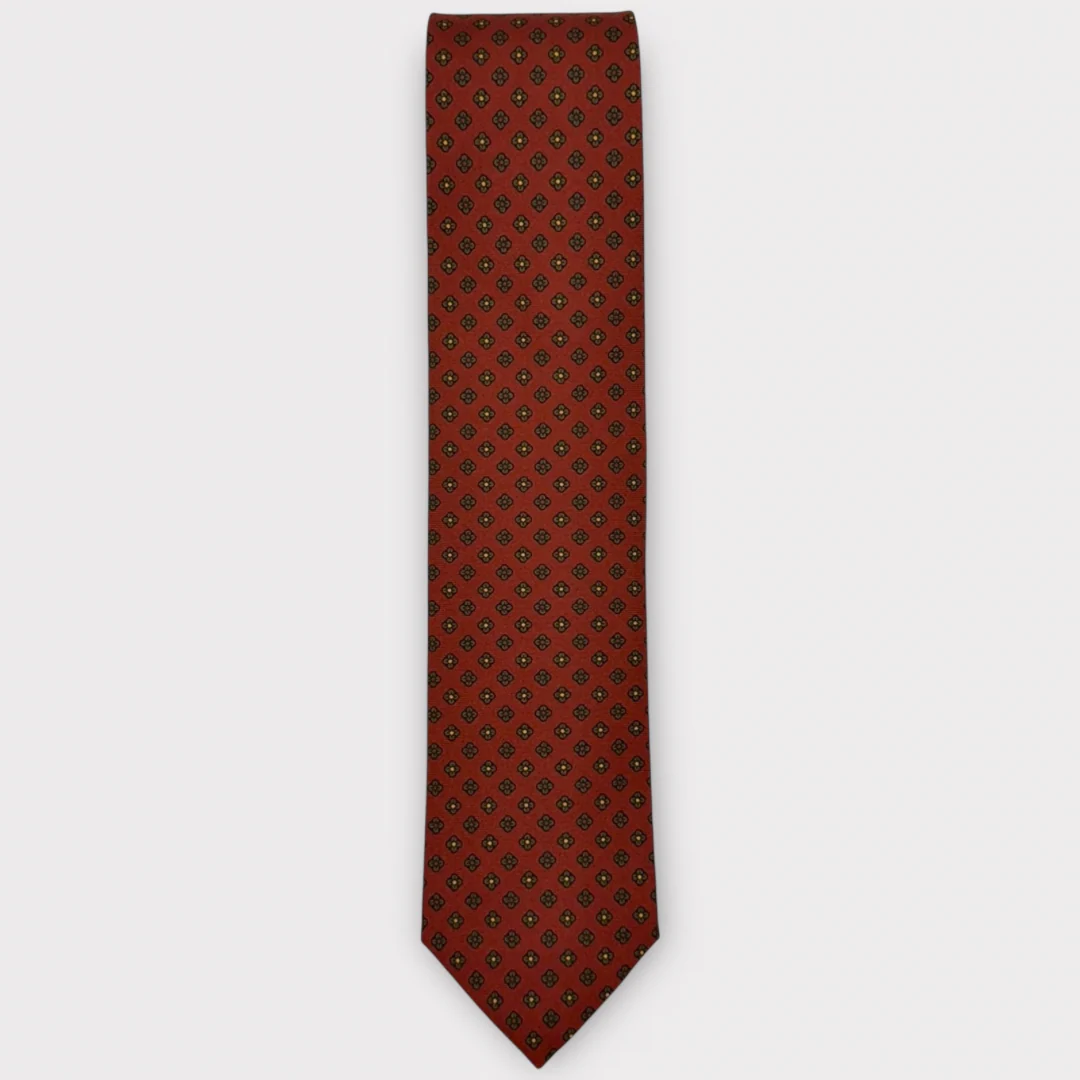 Copper and Green Medallion Tie - Image 2