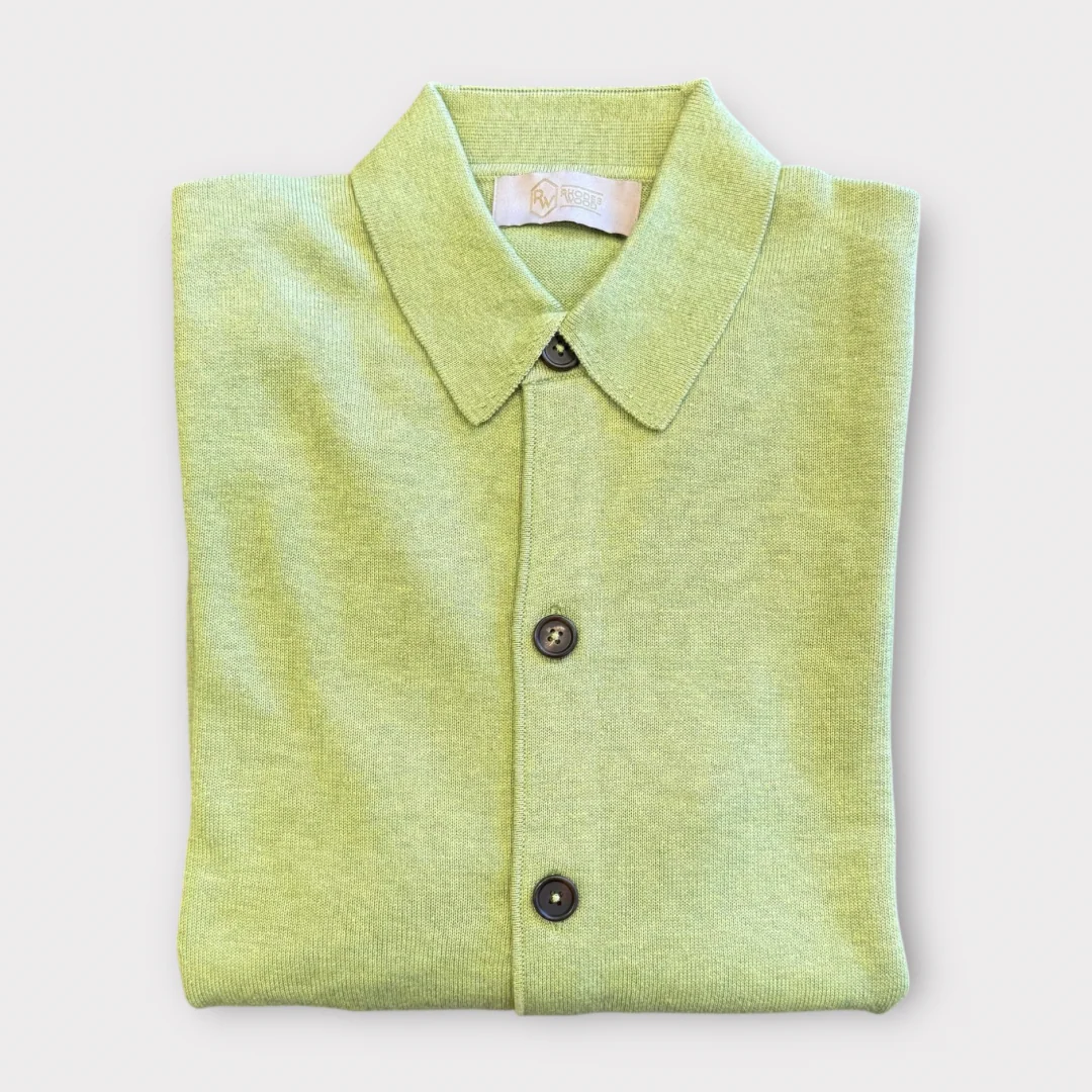Cotton and Cashmere knitted Overshirt - Image 2