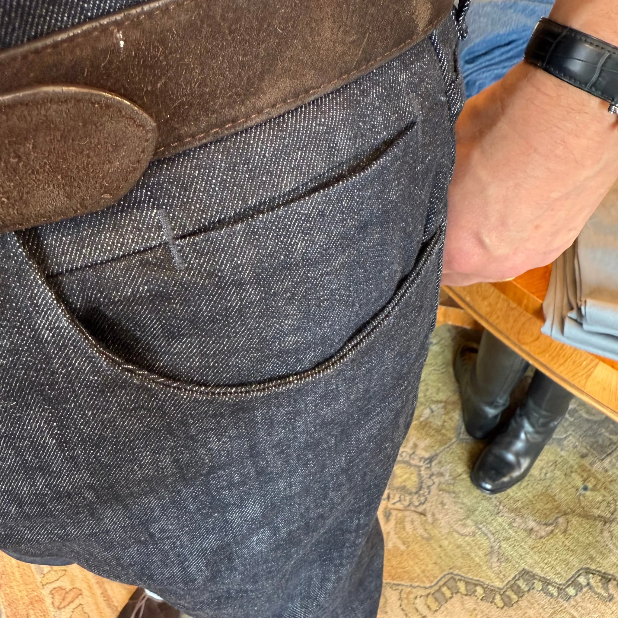 Tapered tailored jeans - Image 4