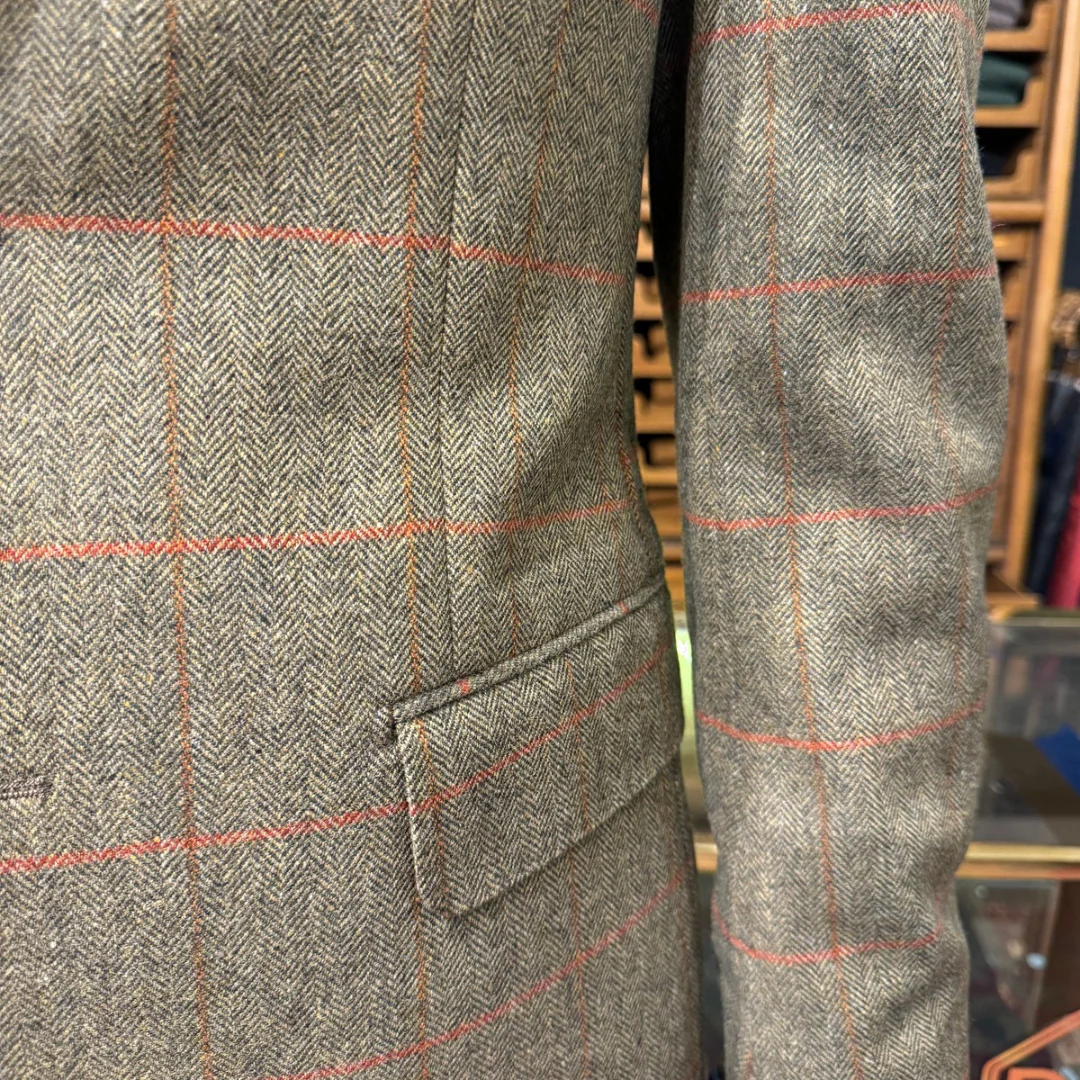 Jacket with Orange window pane Check - Image 3