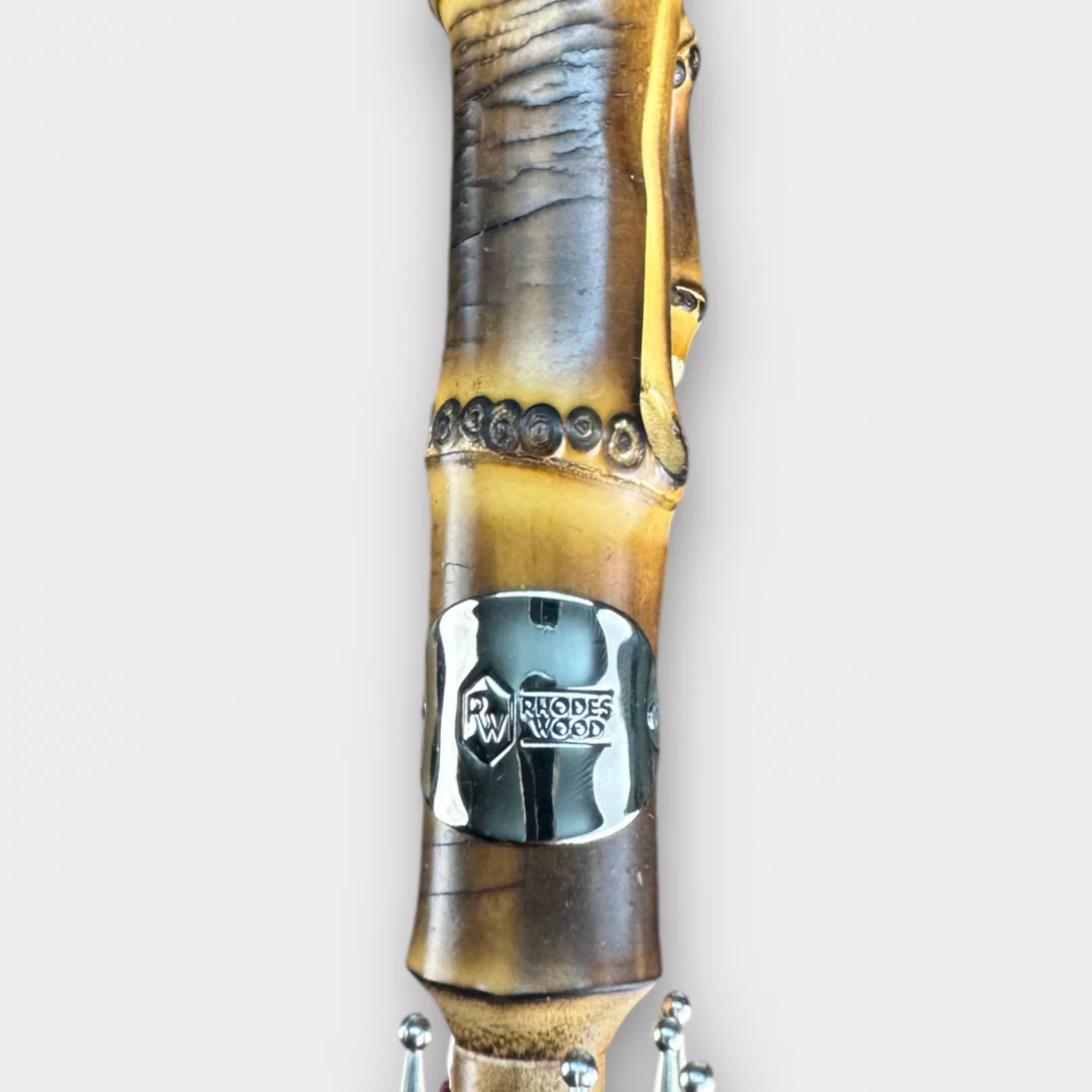 Checked umbrella with a Wanghee handle - Image 5